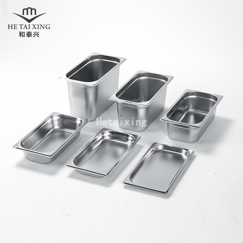 Catering Gastronorm Sartenes 1/3 Tamaño 40mm Profundo Steamtable para Cocina Suministro Comercial